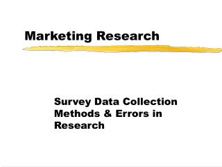 Marketing Research