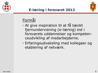 E-læring i forsvaret 2012