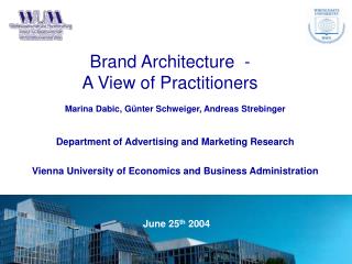 Brand Architecture - A View of Practitioners