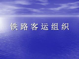 铁 路 客 运 组 织