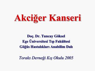 Akciğer Kanseri