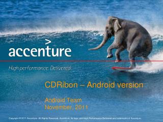 CDRibon – Android version Android Team November, 2011