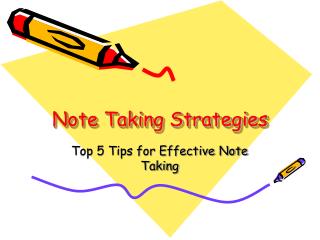 Note Taking Strategies