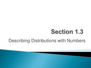 Section 1.3
