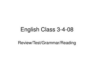 English Class 3-4-08