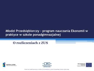 Młodzi Przedsiębiorczy – program nauczania Ekonomii w praktyce w szkole ponadgimnazjalnej