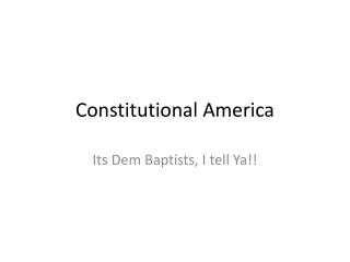 Constitutional America