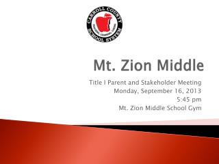 Mt. Zion Middle