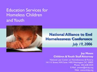National Alliance to End Homelessness Conference