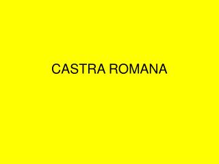 CASTRA ROMANA