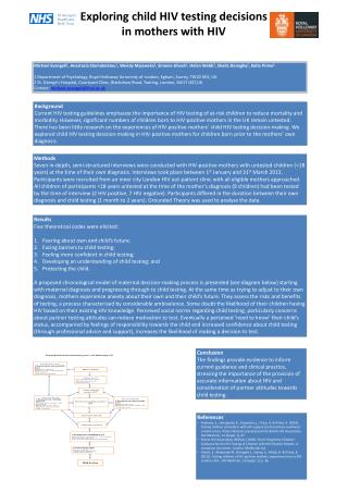 Exploring child HIV testing decisions in mothers with HIV