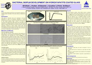 BACTERIAL BIOFILM DEVELOPMENT ON HYDROXYAPATITE-COATED GLASS