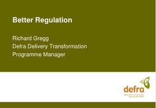 Better Regulation