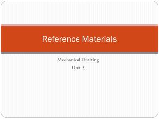 Reference Materials