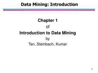 Data Mining: Introduction