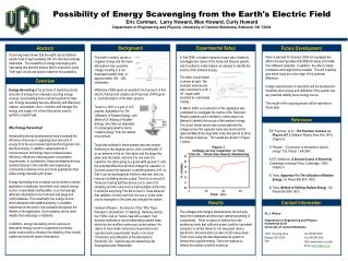 Possibility of Energy Scavenging from the Earth's Electric Field