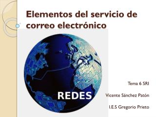 Elementos del servicio de correo electrónico