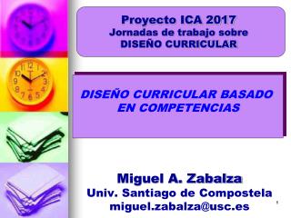 Proyecto ICA 2017 Jornadas de trabajo sobre DISEÑO CURRICULAR