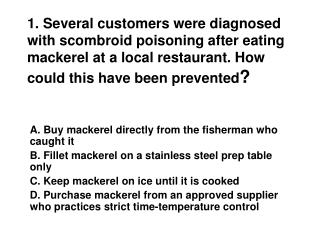 A. Buy mackerel directly from the fisherman who caught it