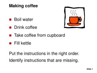 Making coffee