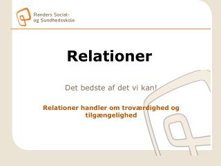 Relationer