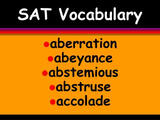 SAT Vocabulary