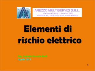 Elementi di rischio elettrico