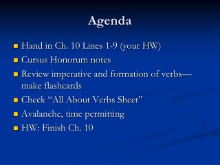 Agenda