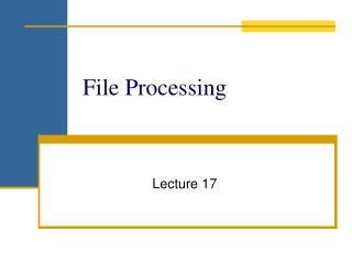 File Processing