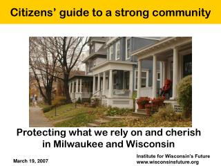 Citizens’ guide to a strong community