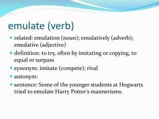 emulate (verb)