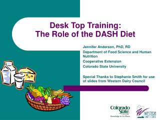 Desk Top Training: The Role of the DASH Diet