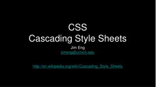 CSS Cascading Style Sheets