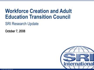 Workforce Creation and Adult Education Transition Council