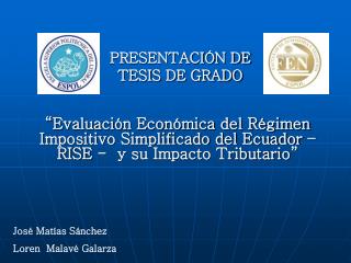 PRESENTACIÓN DE TESIS DE GRADO