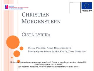 Christian Morgenstern Čistá lyrika