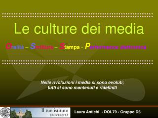 Le culture dei media