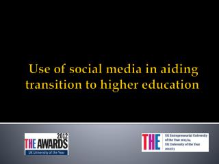 Use of social media in aiding transition to higher education