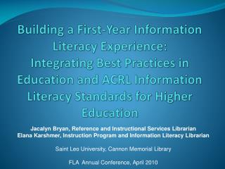 Jacalyn Bryan, Reference and Instructional Services Librarian