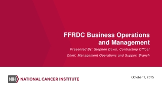 FFRDC Business Operations and Management