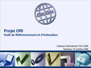 Projet ORI Outil de Référencement et d’Indexation