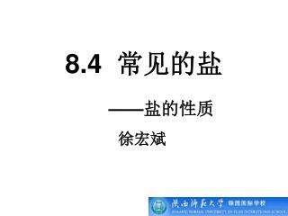 8.4 常见的盐