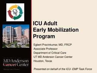 ICU Adult Early Mobilization Program