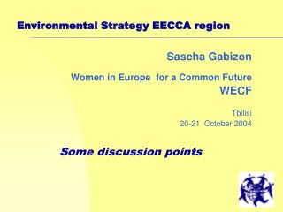 Environmental Strategy EECCA region