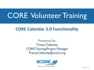 CORE Volunteer Training