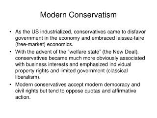 Modern Conservatism