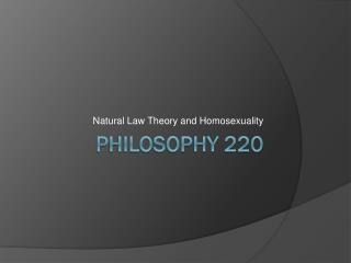 Philosophy 220