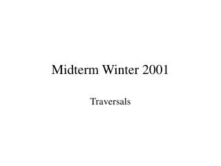 Midterm Winter 2001