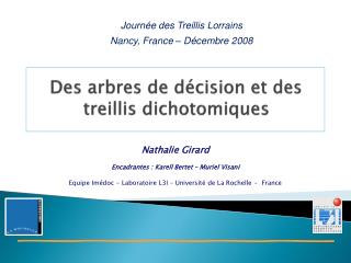 Des arbres de décision et des treillis dichotomiques