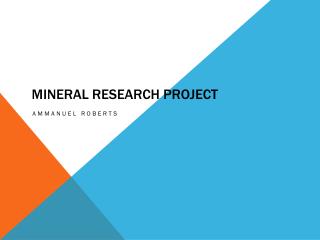 Mineral research project